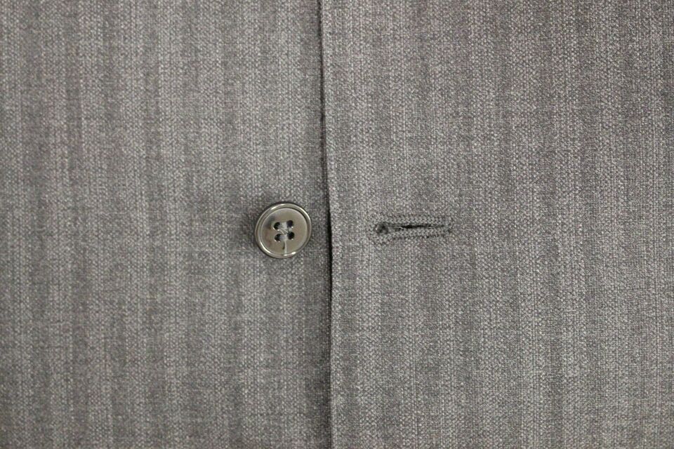 Gray Striped Wool Single Breasted Vest-Dolce & Gabbana-LabelTerrace.com
