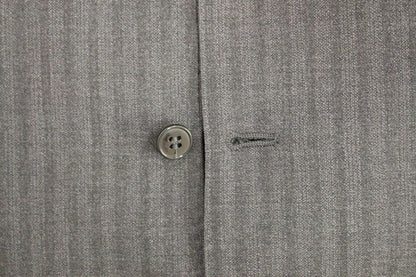 Gray Striped Wool Single Breasted Vest-Dolce & Gabbana-LabelTerrace.com