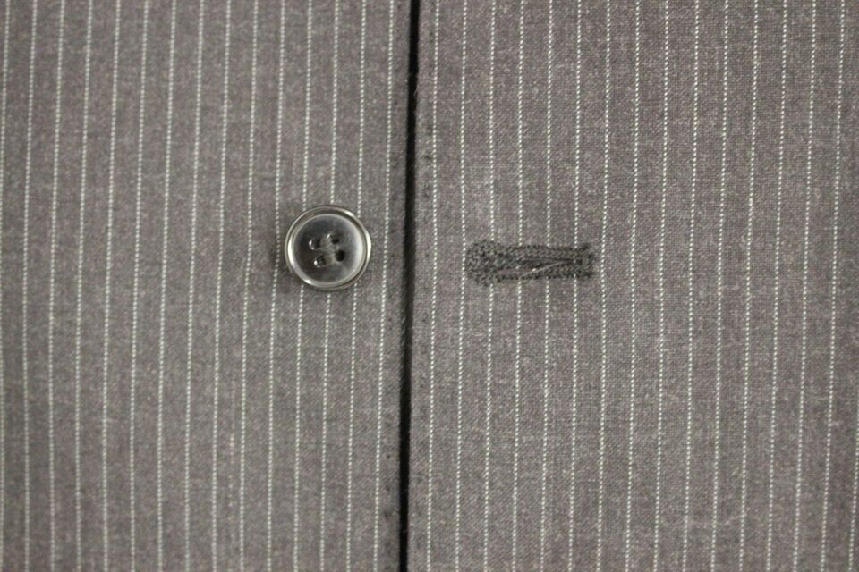 Gray Striped Wool Single Breasted Vest-Dolce & Gabbana-LabelTerrace.com