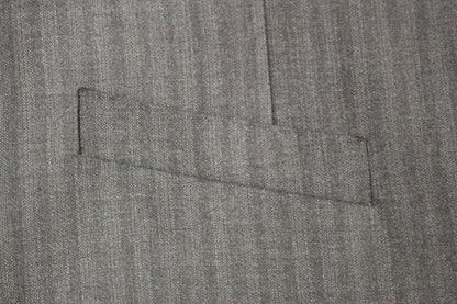 Gray Striped Wool Single Breasted Vest-Dolce & Gabbana-LabelTerrace.com