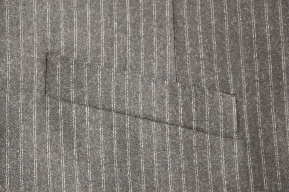 Gray Striped Wool Single Breasted Vest-Dolce & Gabbana-LabelTerrace.com