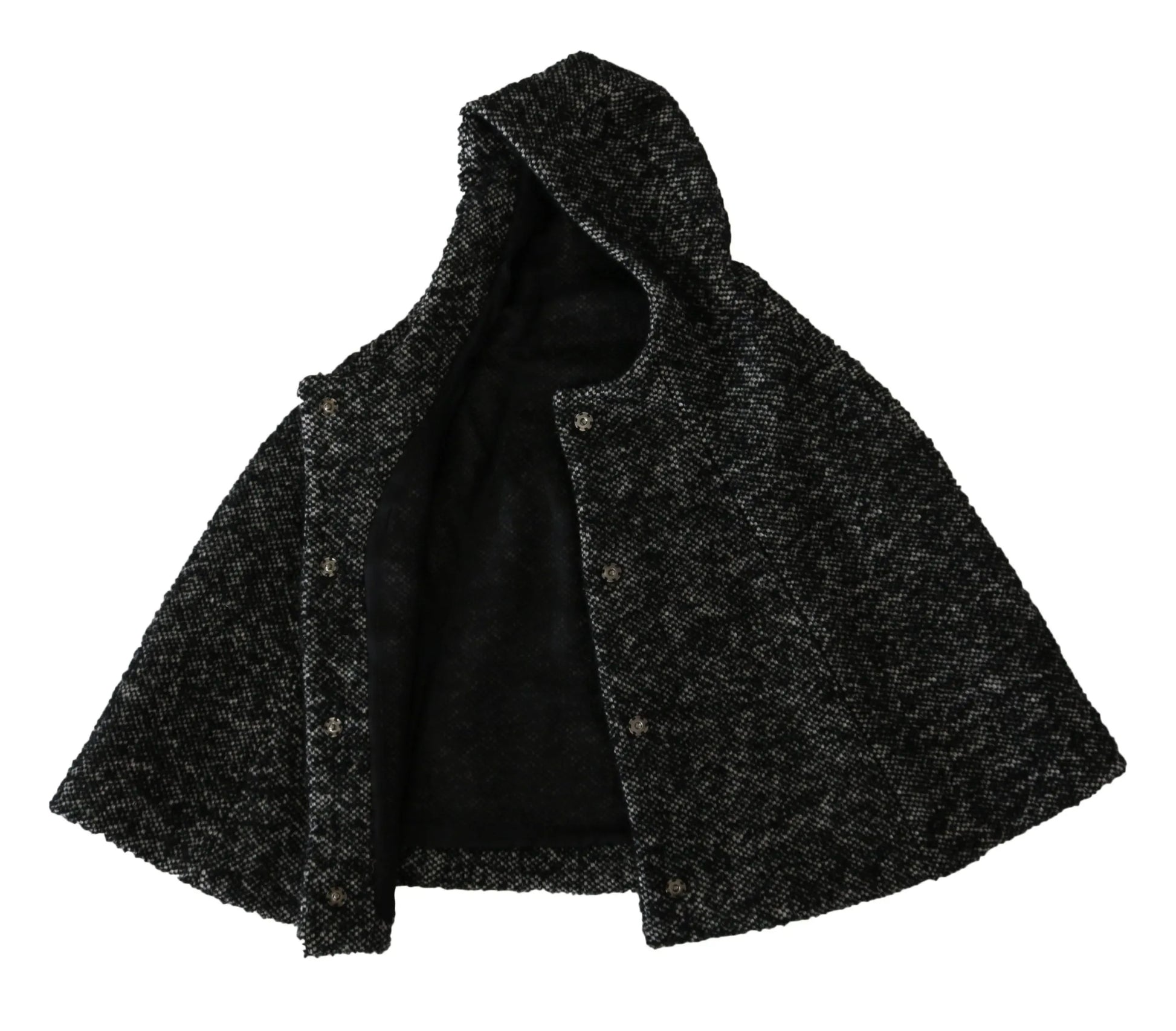 Gray Tweet Wool Kaftan Jacket Coat Top-Dolce & Gabbana-LabelTerrace.com