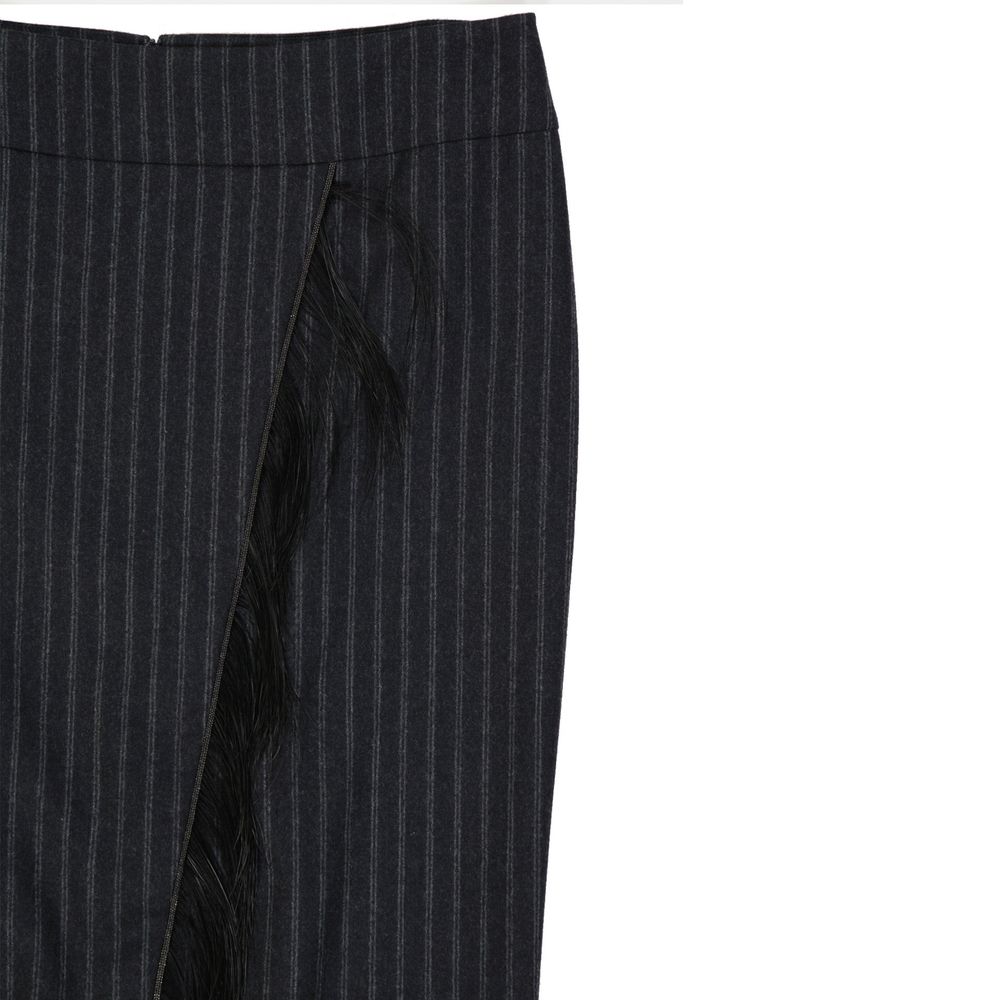 Wool Striped Skirt-Brunello Cucinelli-LabelTerrace.com