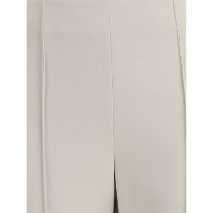 Gray Viscose Casual Pants