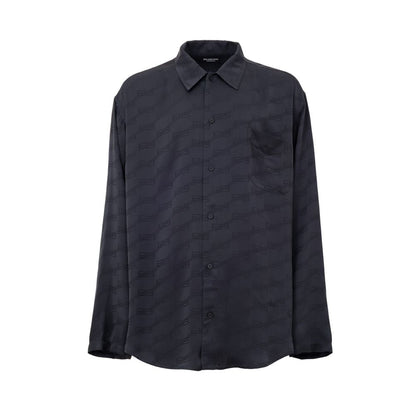 Gray Viscose Shirt-Balenciaga-LabelTerrace.com