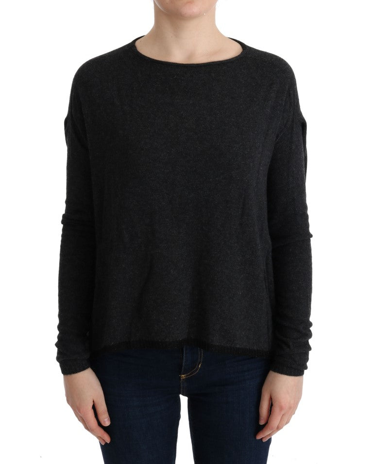 Gray Viscose Knitted Sweater-Costume National-LabelTerrace.com