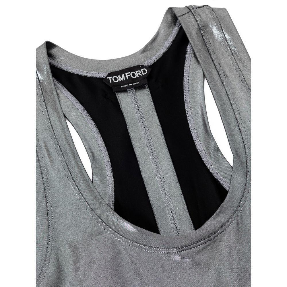 Gray Viscose Tank Top-Tom Ford-LabelTerrace.com