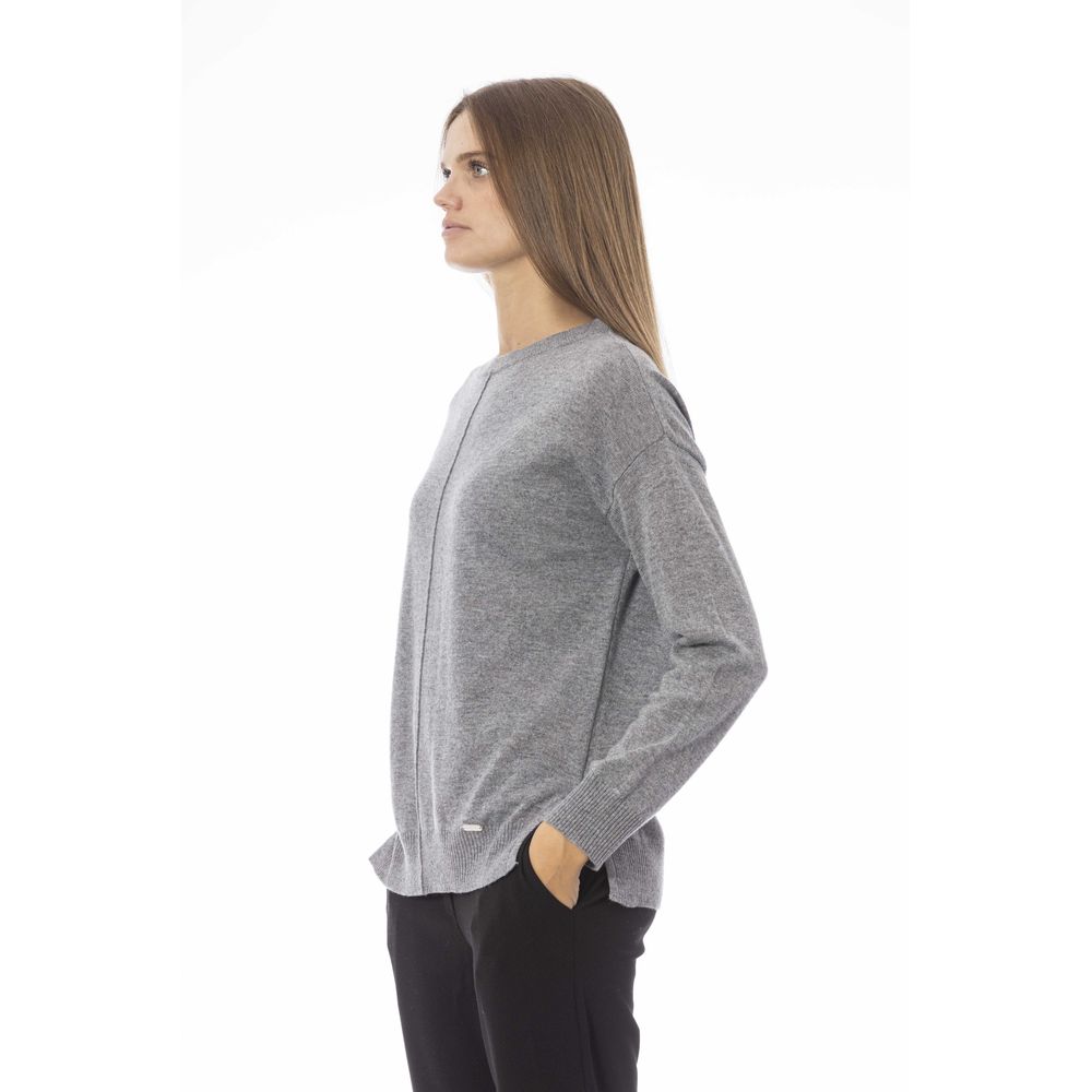 Gray Viscose Women Sweater-Baldinini Trend-LabelTerrace.com
