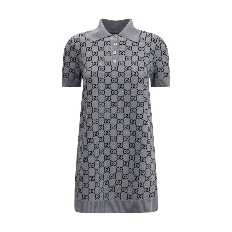 Gray Wool Casual Dress