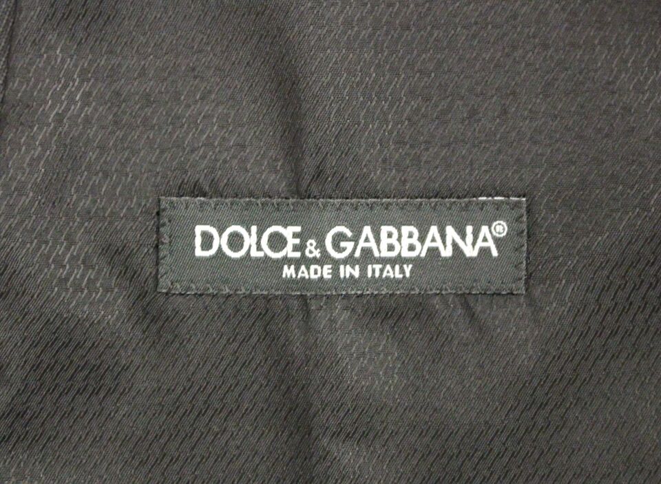 Gray Wool Formal Dress Vest Gilet Weste-Dolce & Gabbana-LabelTerrace.com