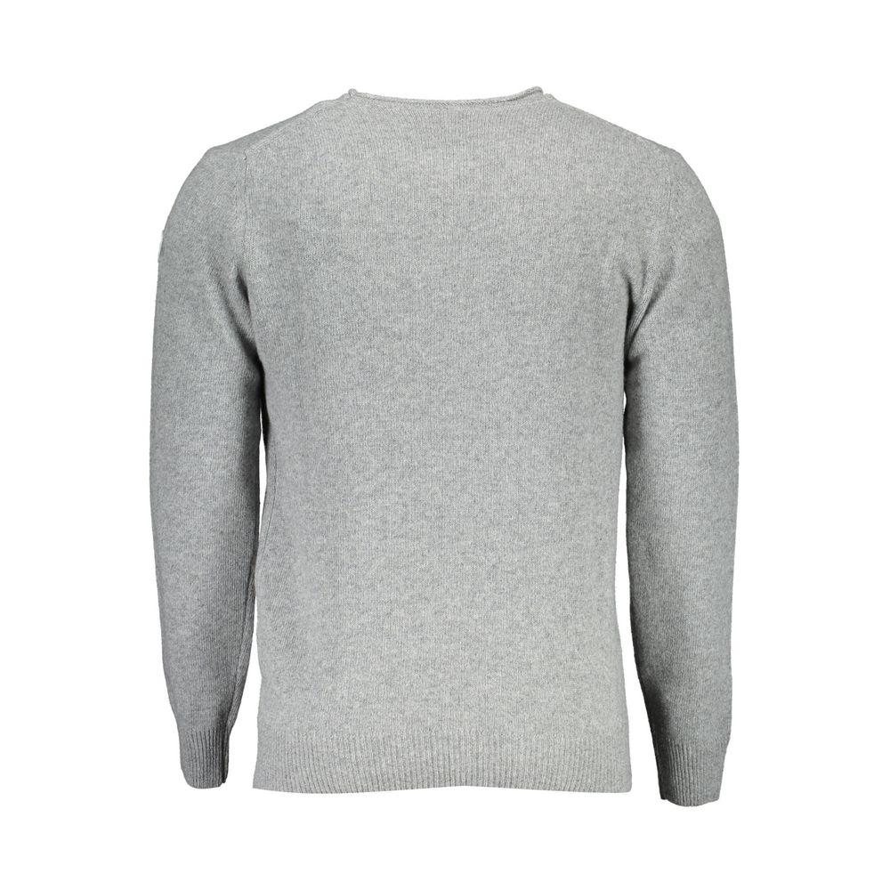 Gray Wool Men Sweater-North Sails-LabelTerrace.com