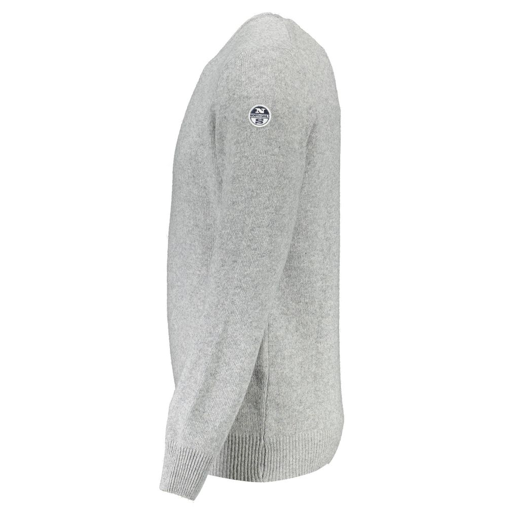 Gray Wool Men Sweater-North Sails-LabelTerrace.com