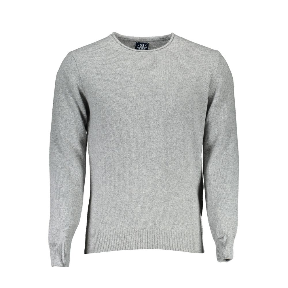Gray Wool Men Sweater-North Sails-LabelTerrace.com