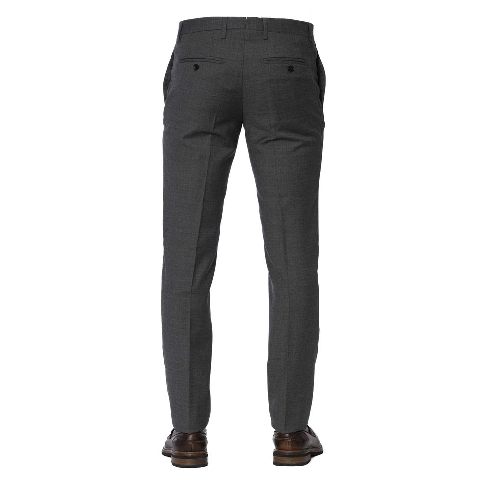 Gray Wool Men Trouser-Trussardi-LabelTerrace.com