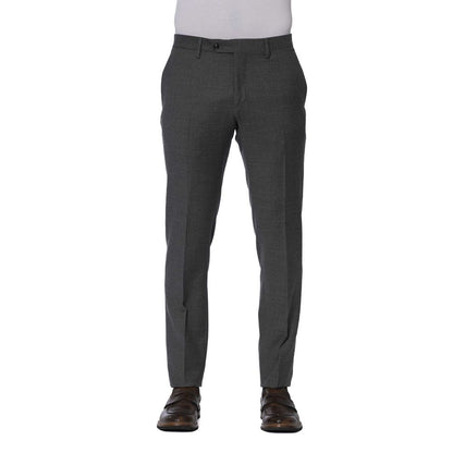Gray Wool Men Trouser-Trussardi-LabelTerrace.com