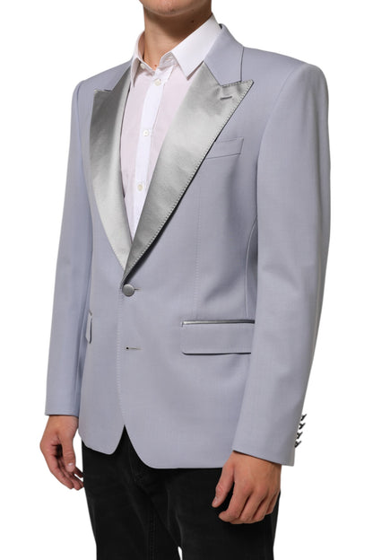 Gray Wool SICILIA 2 Buttons Men Suit Blazer-Dolce & Gabbana-LabelTerrace.com