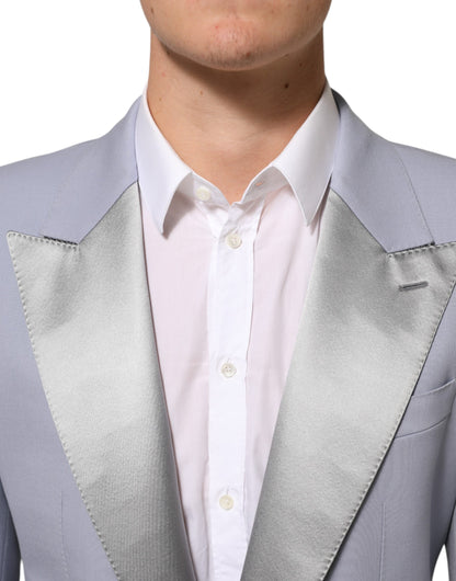 Gray Wool SICILIA 2 Buttons Men Suit Blazer-Dolce & Gabbana-LabelTerrace.com