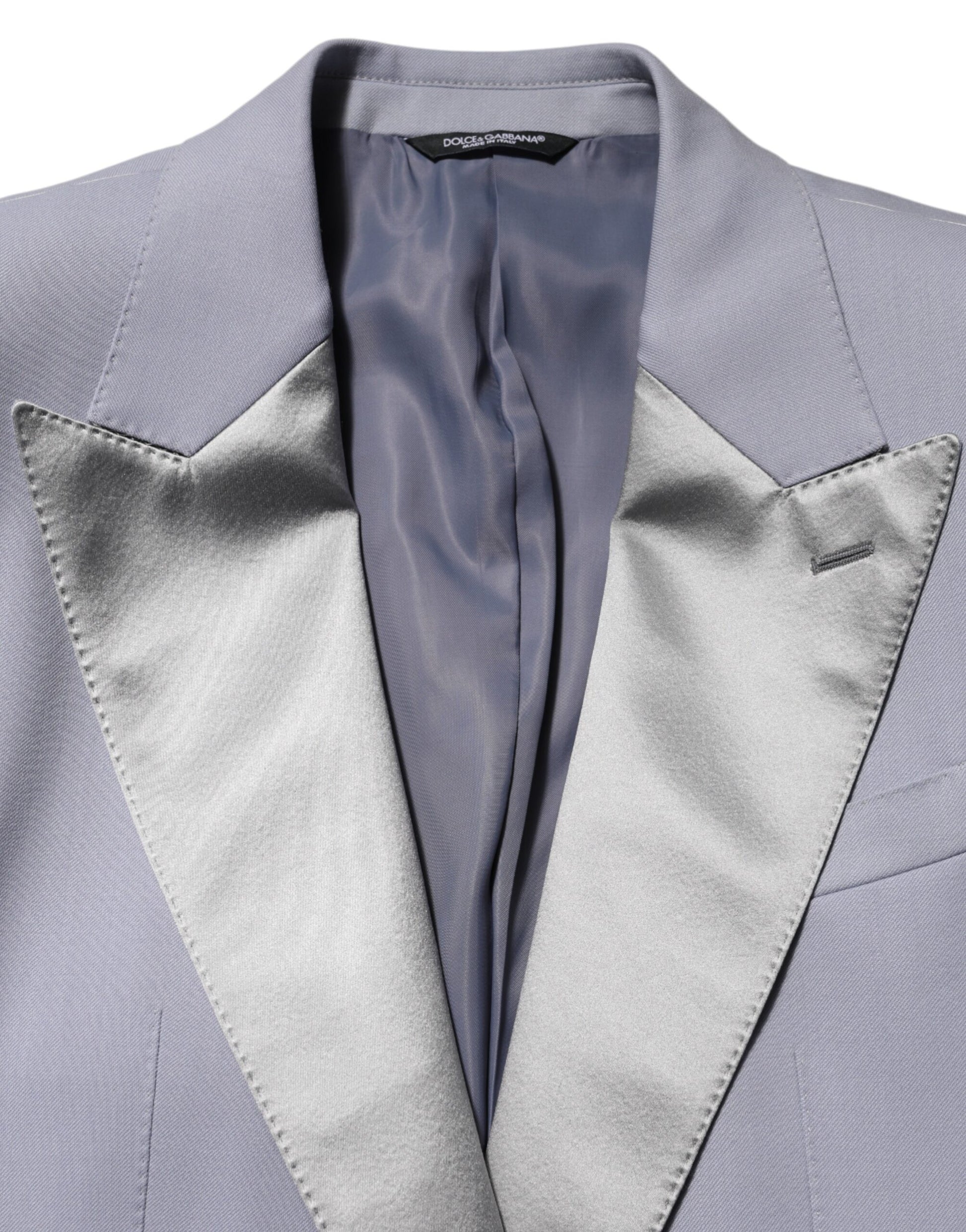 Gray Wool SICILIA 2 Buttons Men Suit Blazer-Dolce & Gabbana-LabelTerrace.com