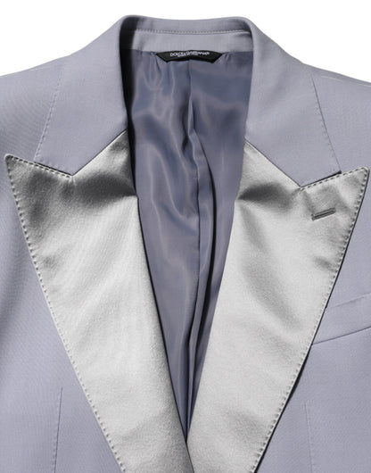 Gray Wool SICILIA 2 Buttons Men Suit Blazer-Dolce & Gabbana-LabelTerrace.com