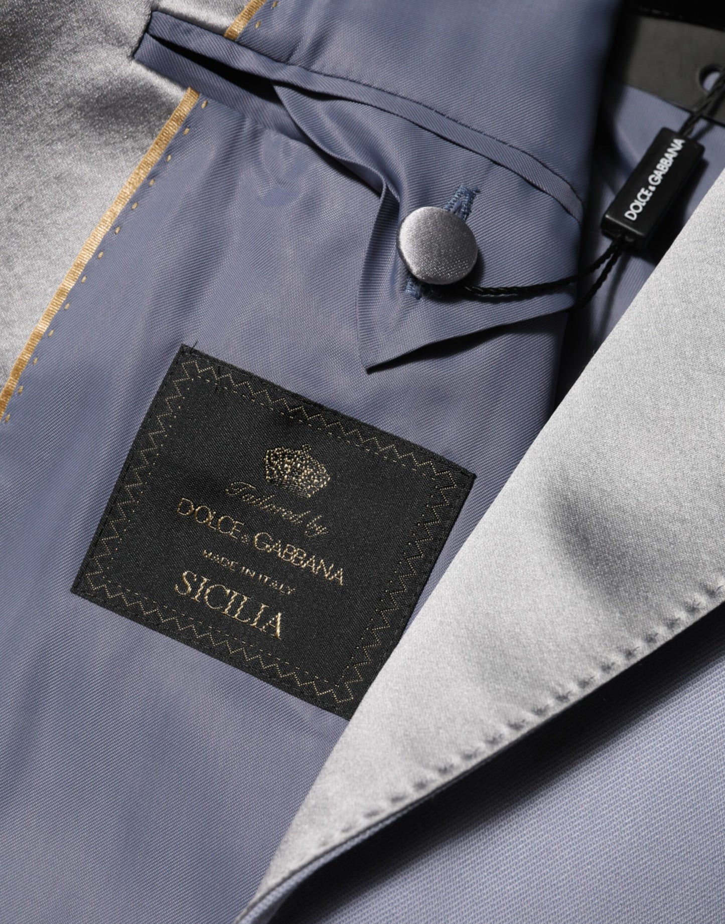 Gray Wool SICILIA 2 Buttons Men Suit Blazer-Dolce & Gabbana-LabelTerrace.com