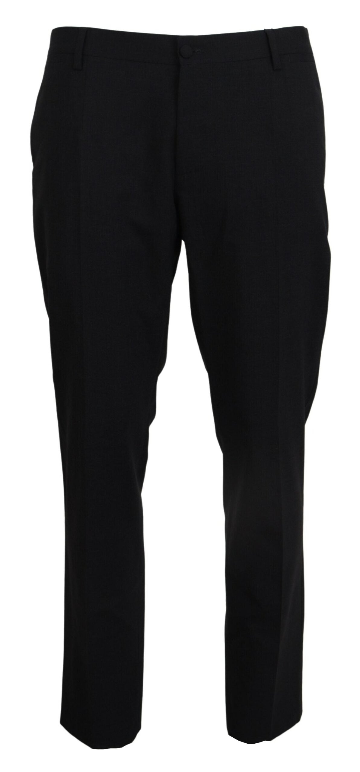 Gray Wool Stretch Dress Formal Slim Fit Pant-Dolce & Gabbana-LabelTerrace.com