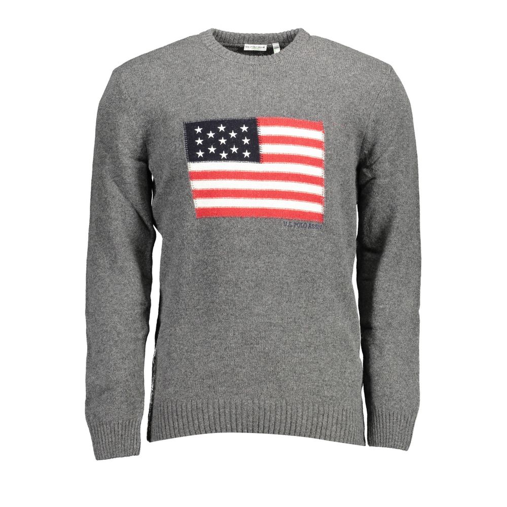 Gray Wool Sweater-U.S. POLO ASSN.-LabelTerrace.com