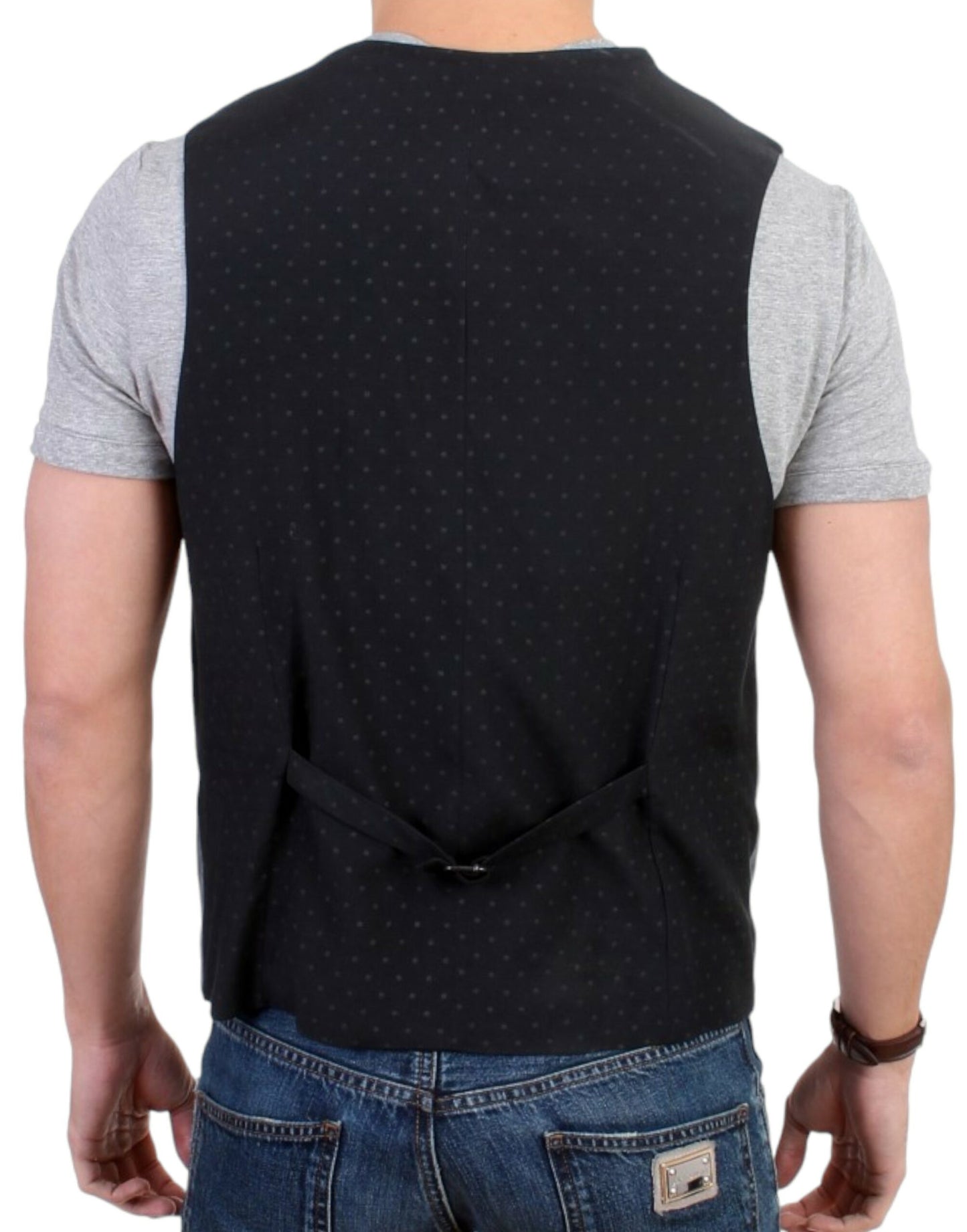 Gray cotton blend casual vest-Costume National-LabelTerrace.com