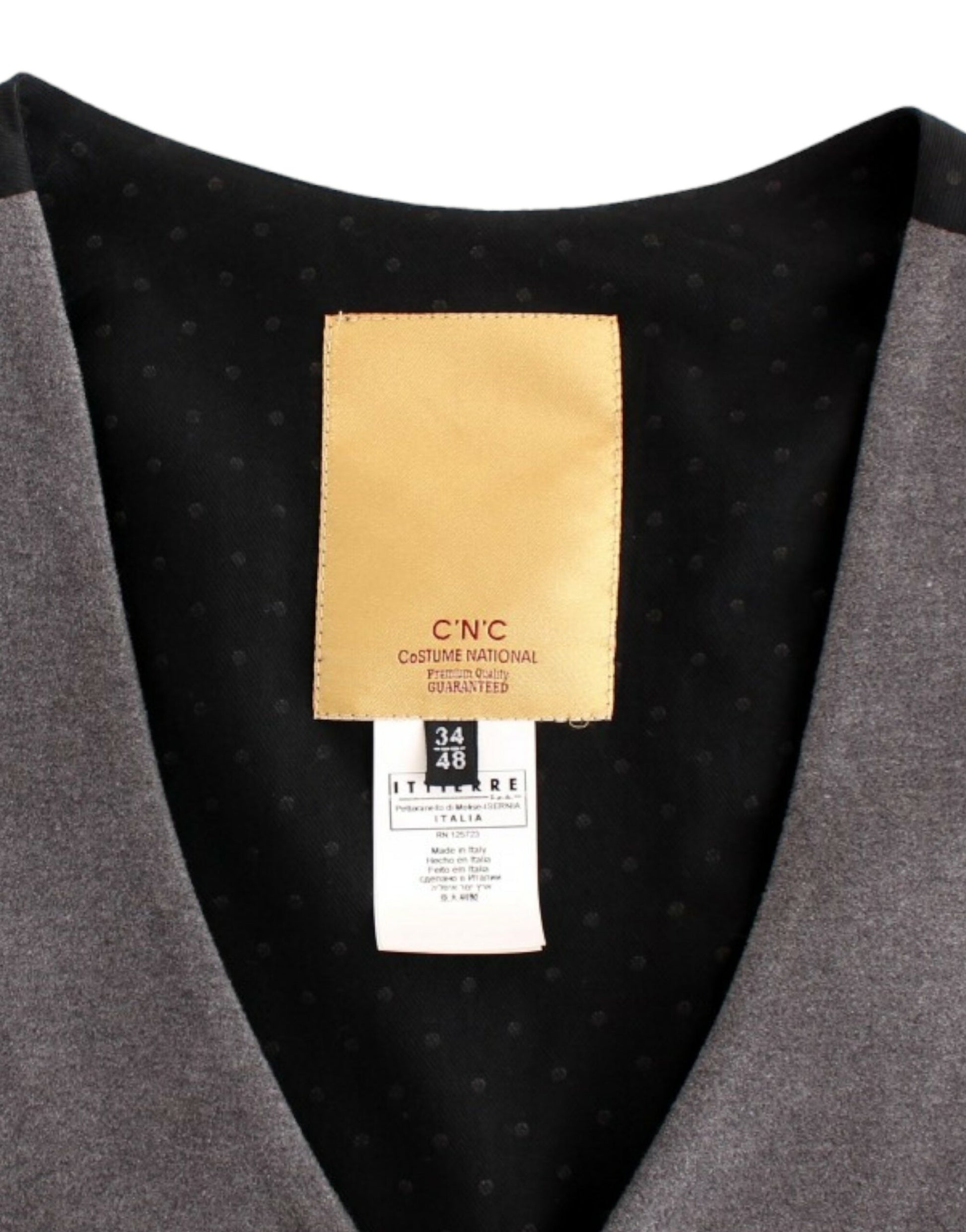 Gray cotton blend casual vest-Costume National-LabelTerrace.com