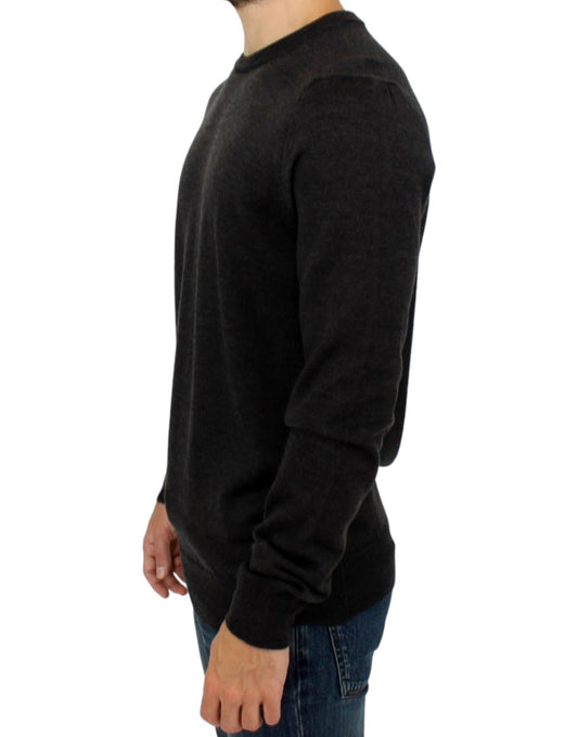 Gray crewneck pullover sweater-Costume National-LabelTerrace.com