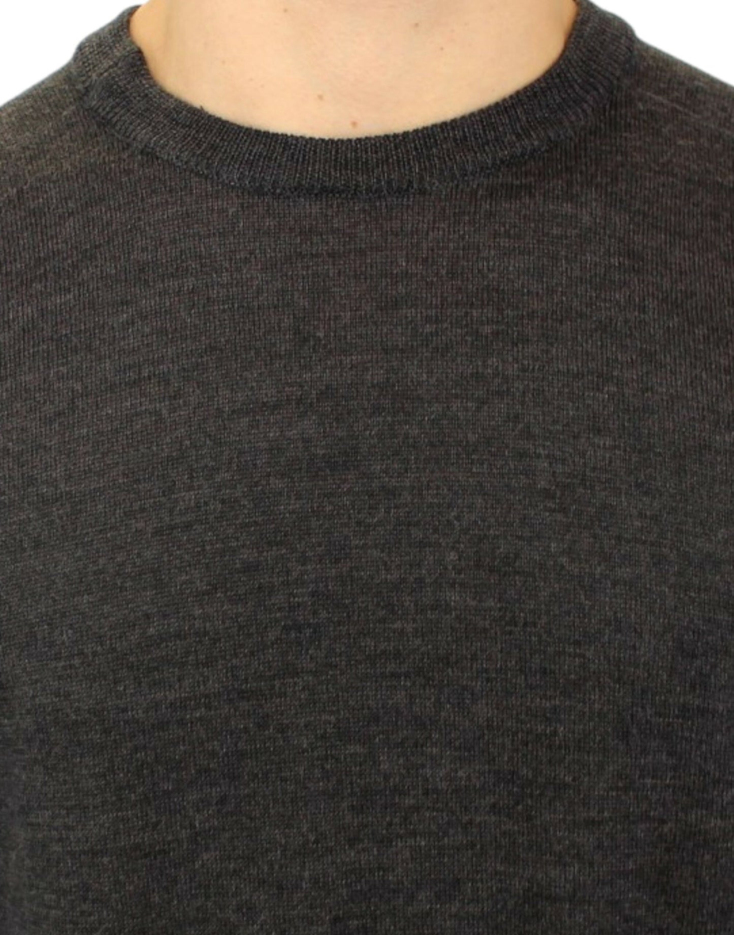 Gray crewneck pullover sweater-Costume National-LabelTerrace.com