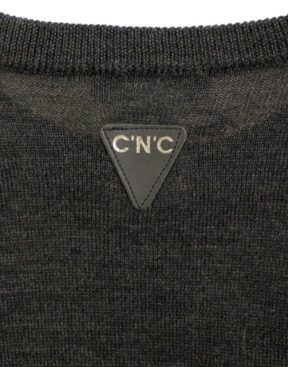 Gray crewneck pullover sweater-Costume National-LabelTerrace.com