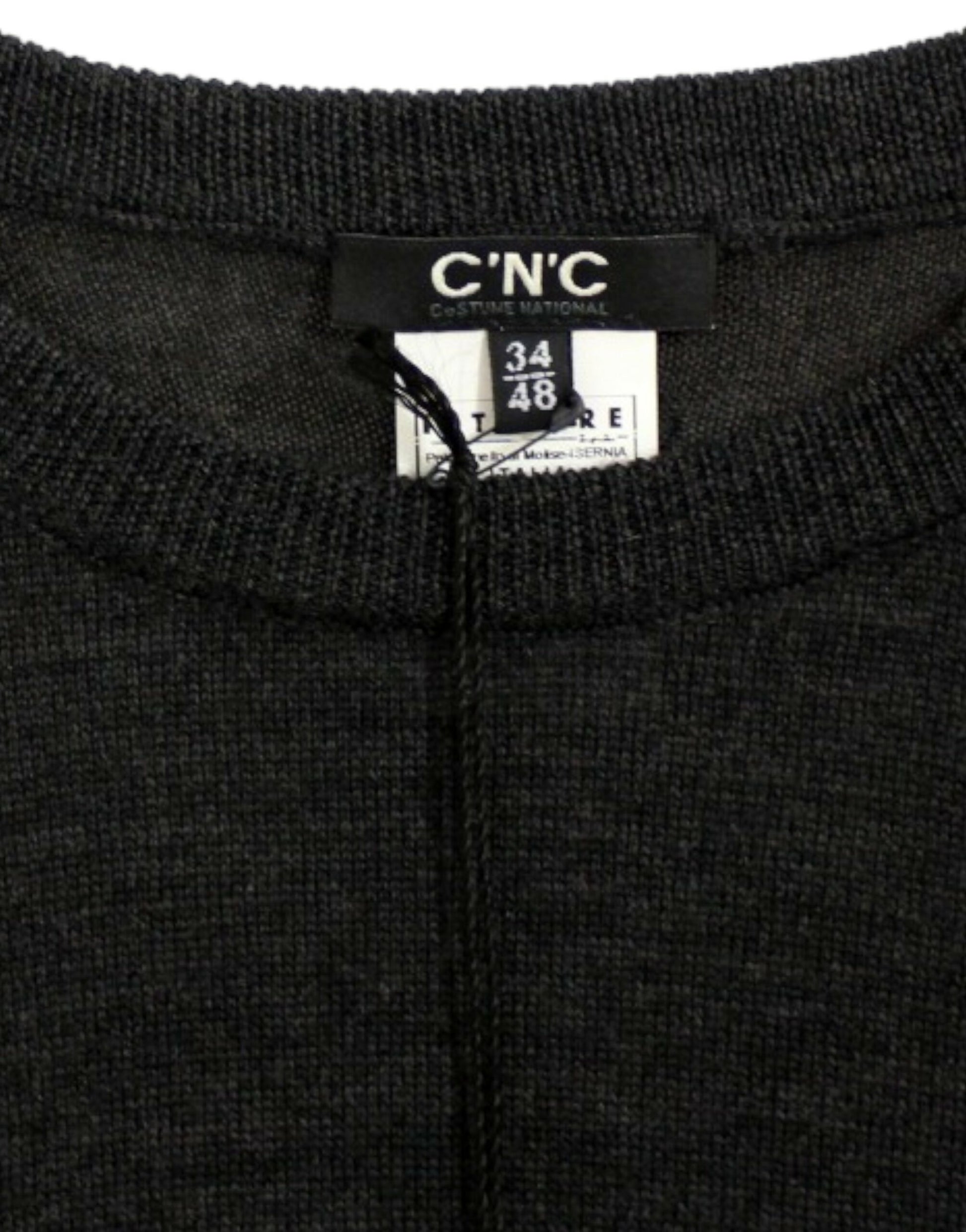 Gray crewneck pullover sweater-Costume National-LabelTerrace.com