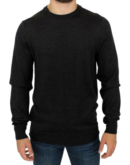 Gray crewneck pullover sweater-Costume National-LabelTerrace.com