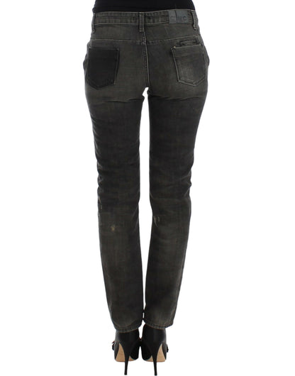 Gray distressed jeans-Costume National-LabelTerrace.com