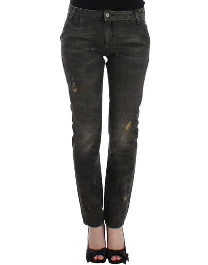 Gray distressed jeans-Costume National-LabelTerrace.com