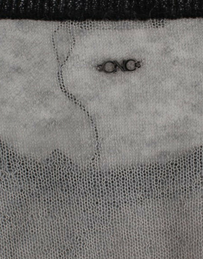 Gray embellished asymmetric sweater-Costume National-LabelTerrace.com