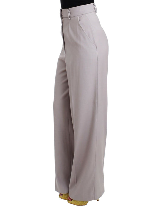 Gray high waist pants-Cavalli-LabelTerrace.com