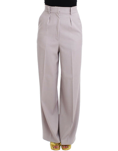 Gray high waist pants-Cavalli-LabelTerrace.com