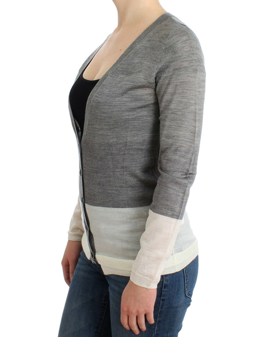 Gray lightweight cardigan-Costume National-LabelTerrace.com