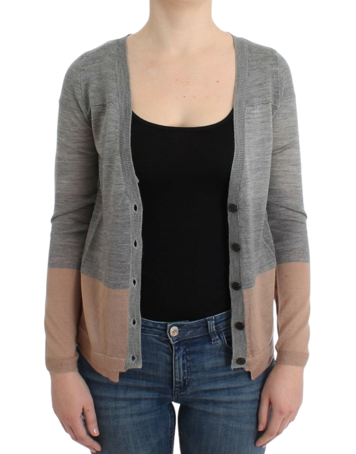 Gray lightweight cardigan-Costume National-LabelTerrace.com