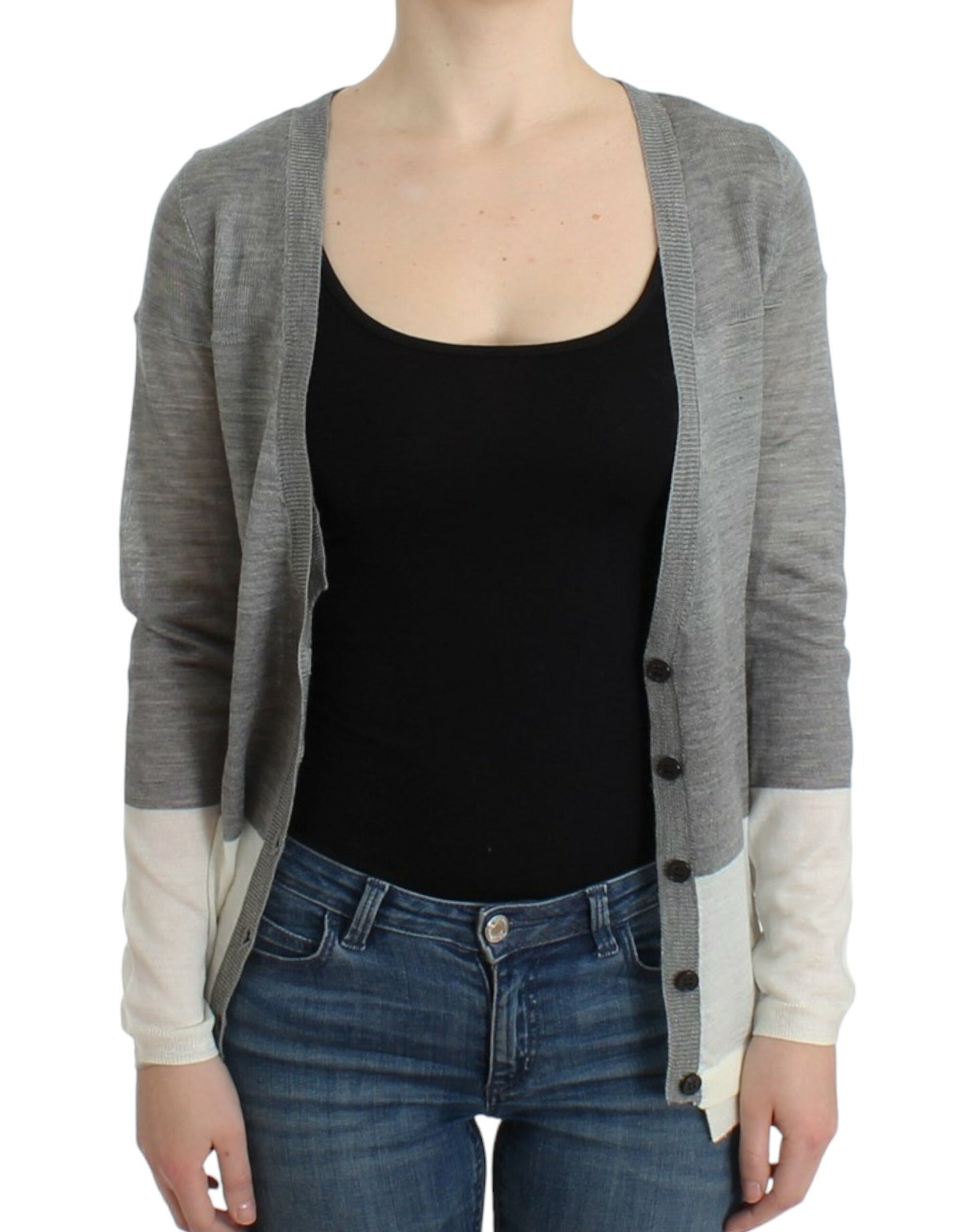 Gray lightweight cardigan-Costume National-LabelTerrace.com