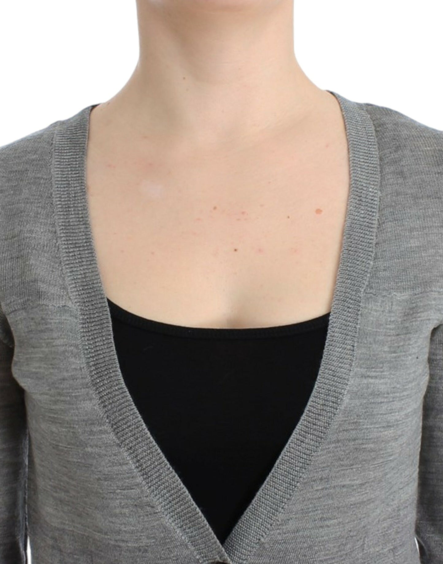 Gray lightweight cardigan-Costume National-LabelTerrace.com