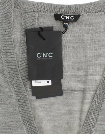 Gray lightweight cardigan-Costume National-LabelTerrace.com