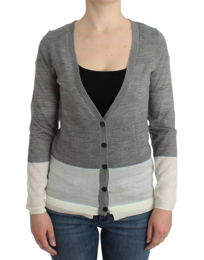 Gray lightweight cardigan-Costume National-LabelTerrace.com