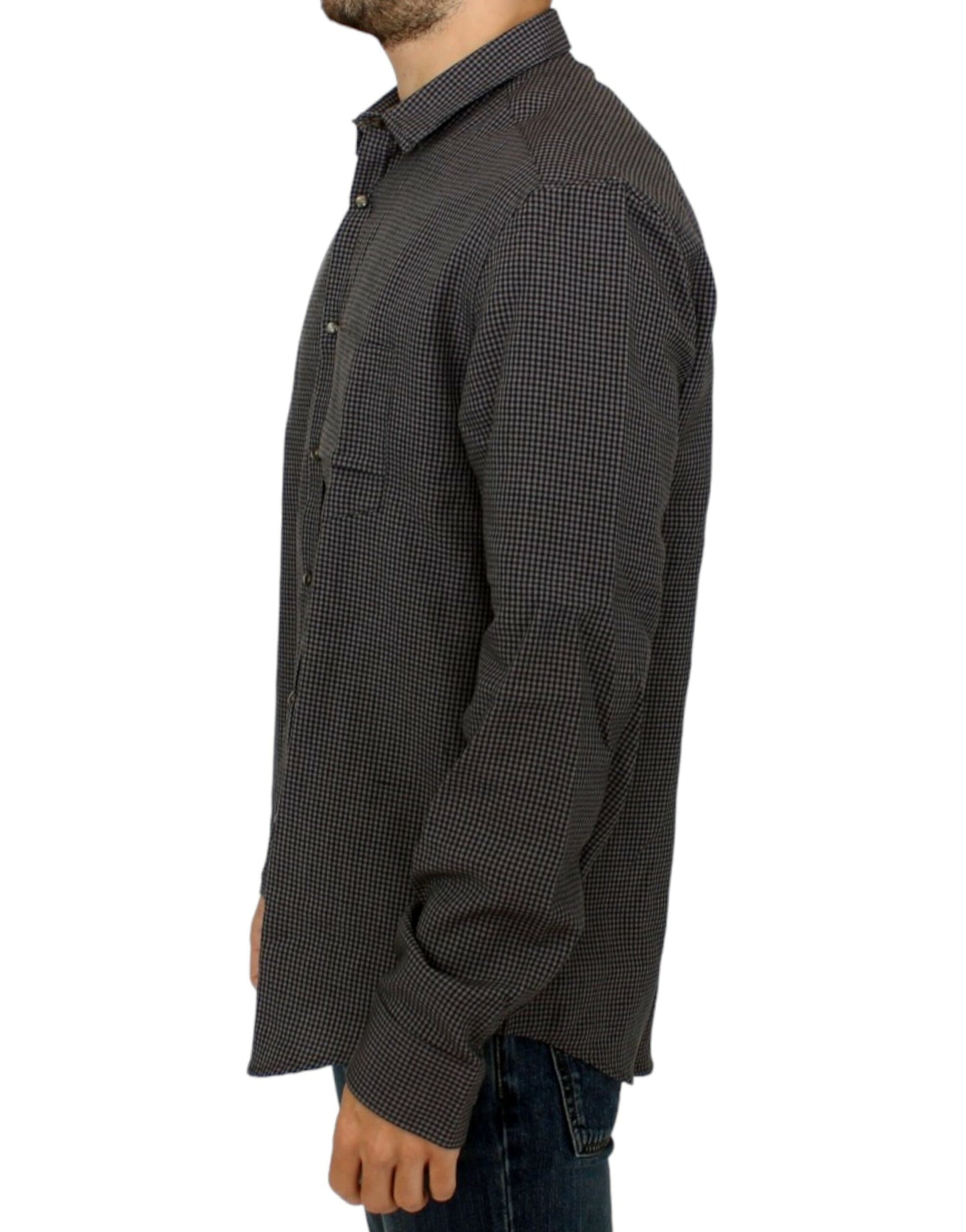 Gray linen casual shirt-Costume National-LabelTerrace.com