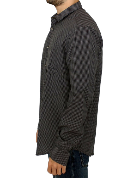 Gray linen casual shirt-Costume National-LabelTerrace.com
