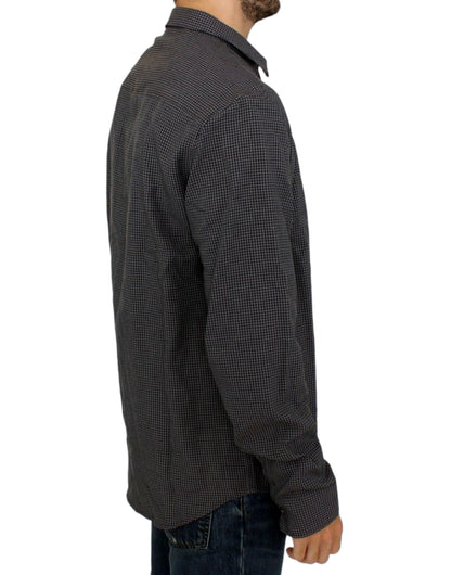 Gray linen casual shirt-Costume National-LabelTerrace.com