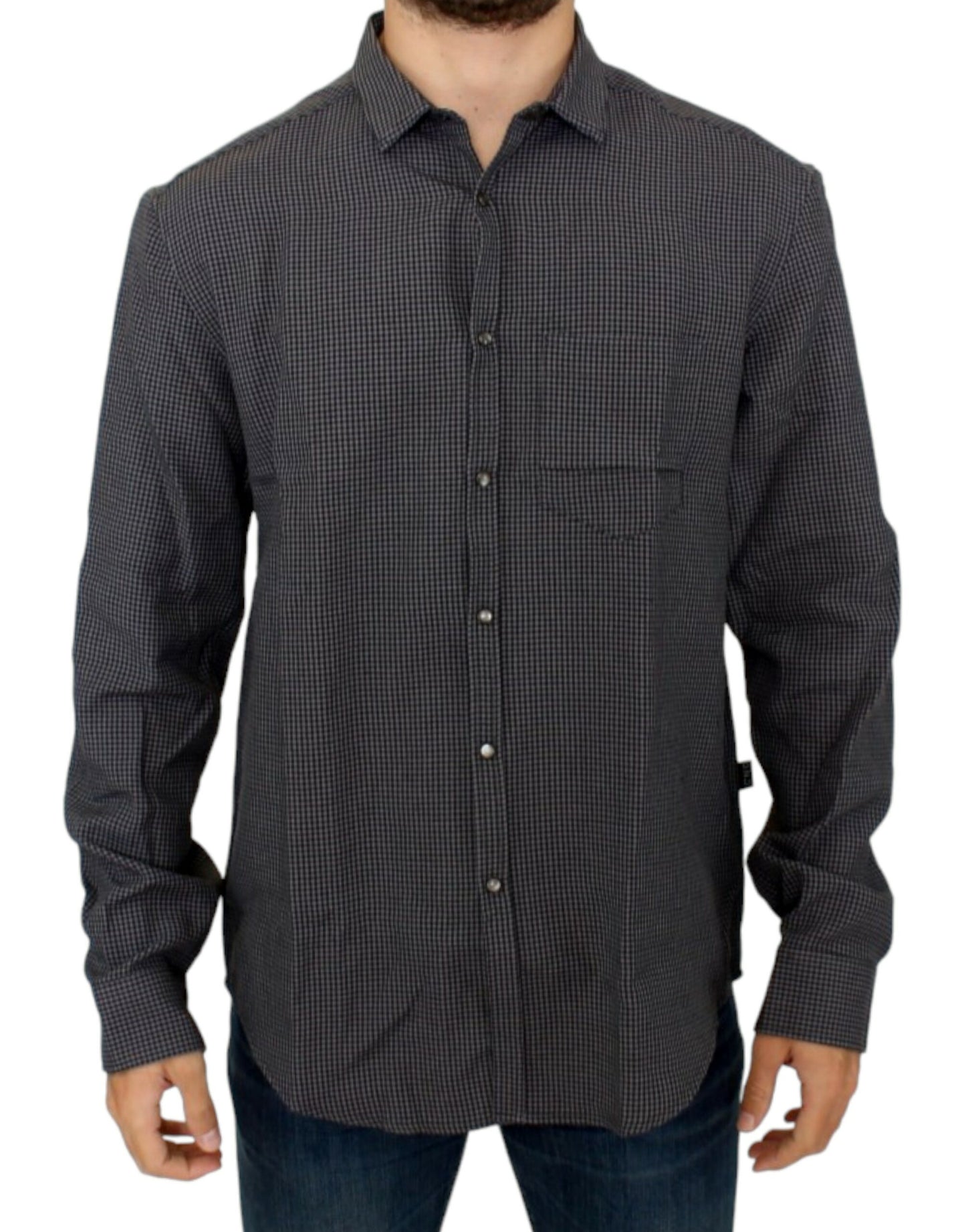 Gray linen casual shirt-Costume National-LabelTerrace.com