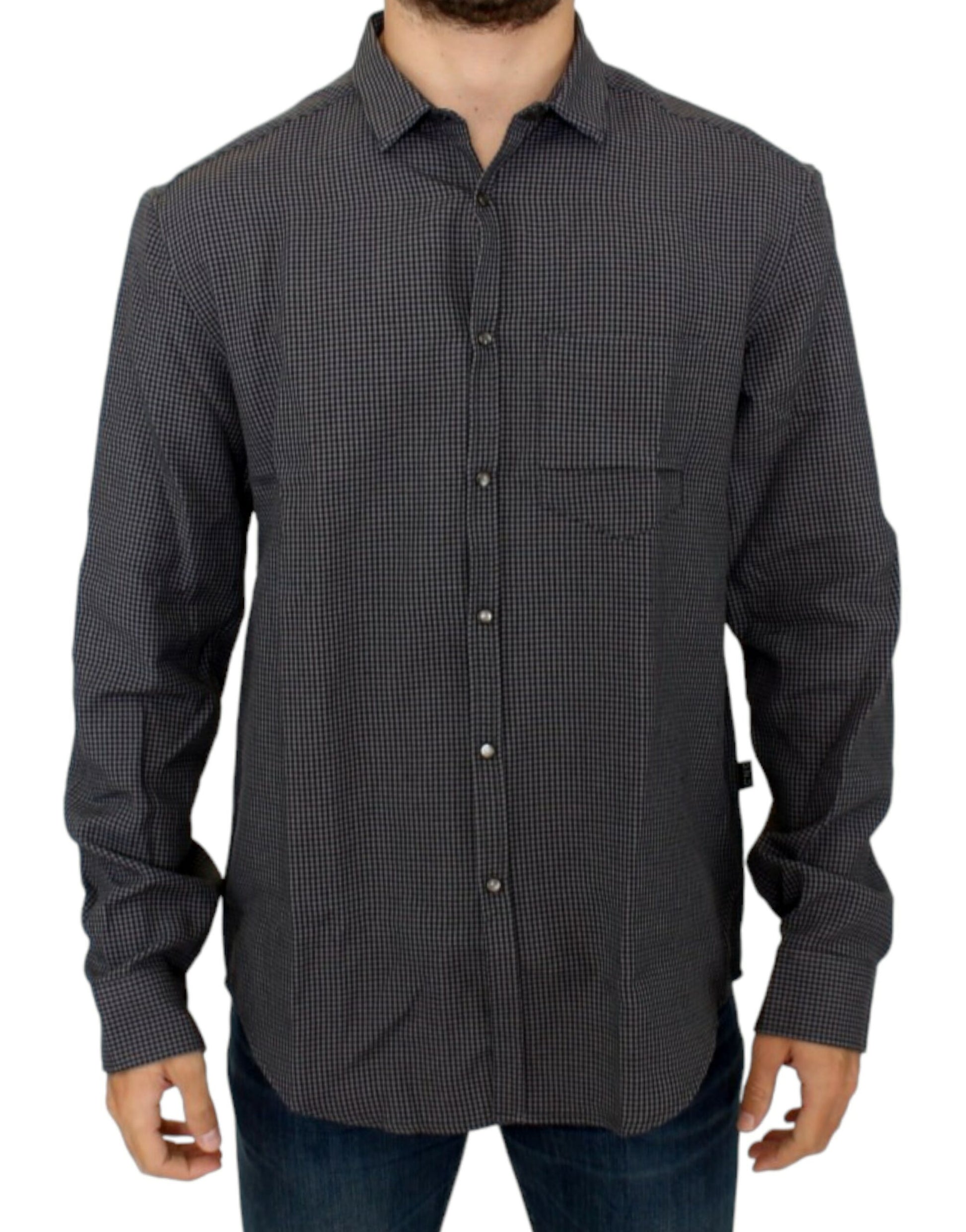 Gray linen casual shirt-Costume National-LabelTerrace.com