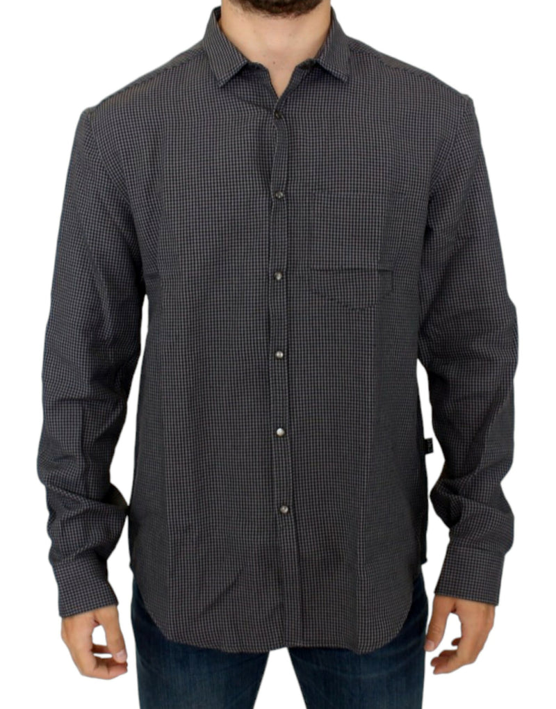 Gray linen casual shirt-Costume National-LabelTerrace.com